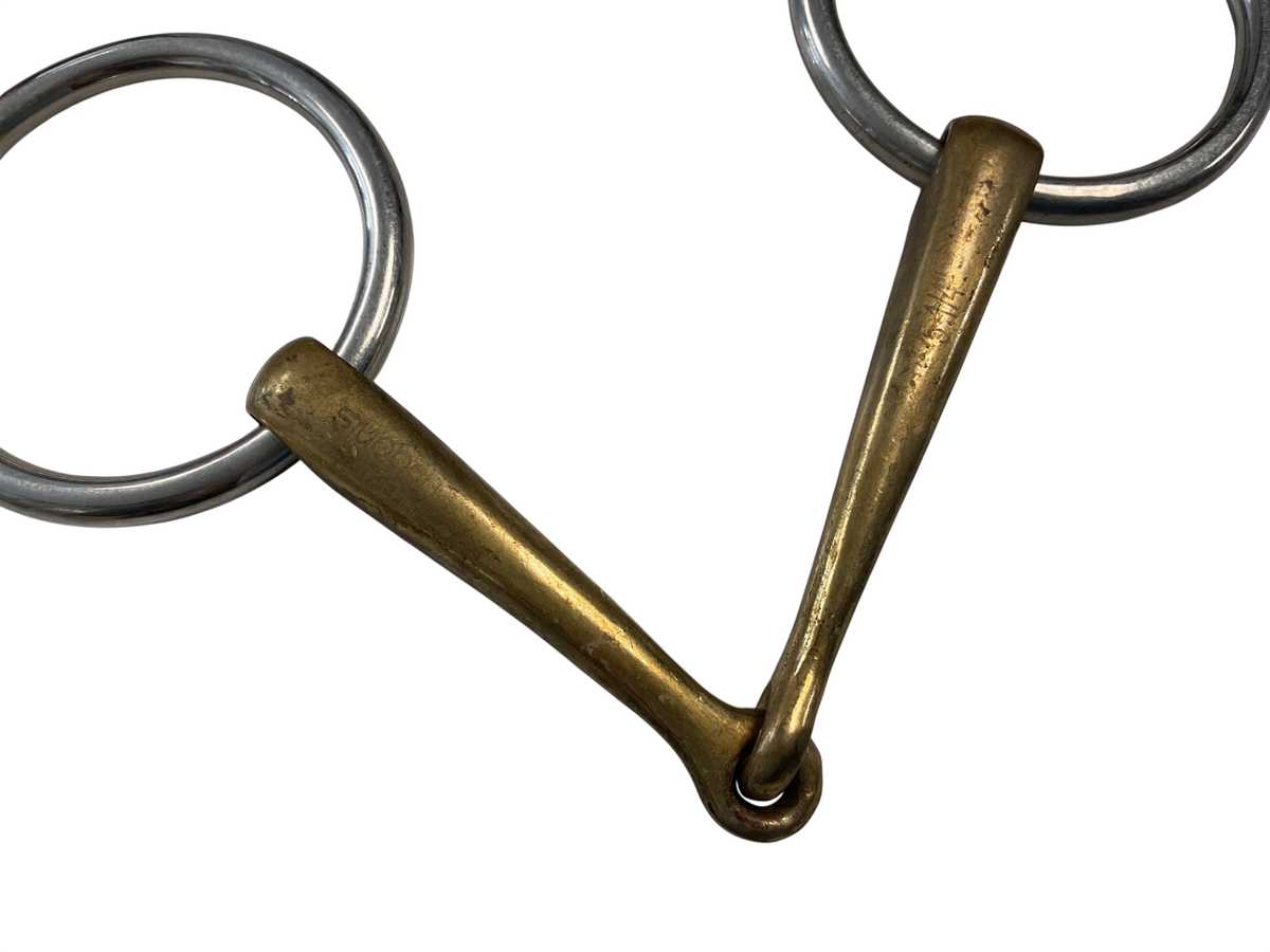 Stubben Steeltec Loose Ring Single Joint Snaffle Bit 5.25” 