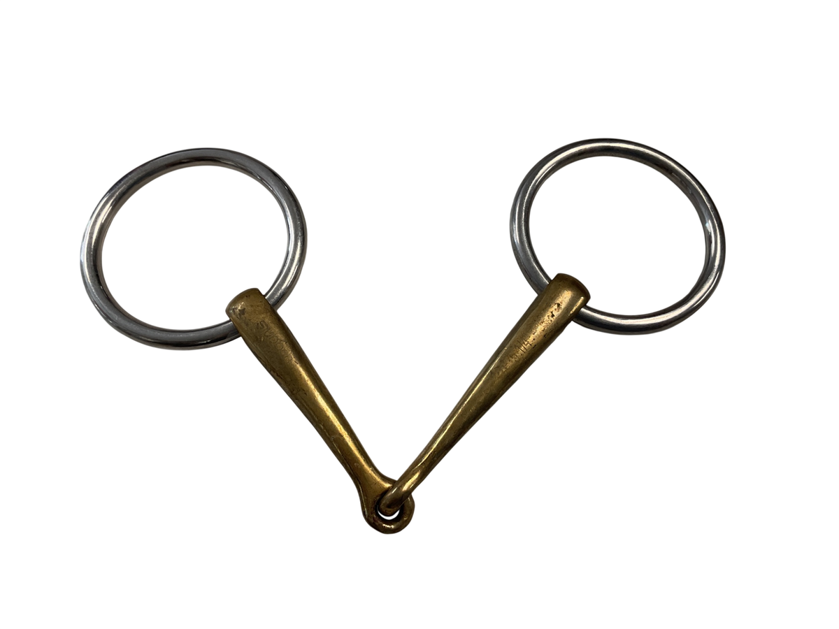 Stubben Steeltec Loose Ring Single Joint Snaffle Bit 5.25” 