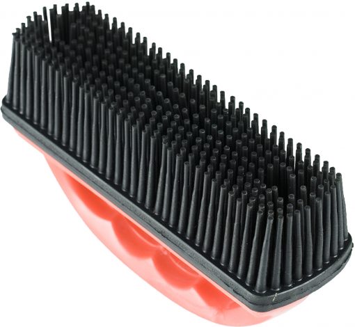 Rubber brush for hair and lint removal