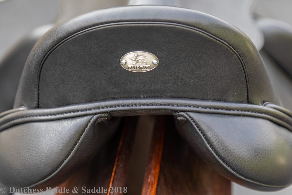 Fairfax Gareth Monoflap dressage saddle cantle view