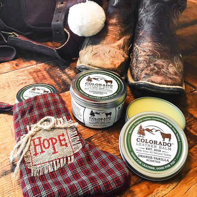 Colorado Leather Balm: Good for leather, good for you! High-quality packaging + awesome leather balm for all your leather needs + delicious scents = perfect stocking stuffer