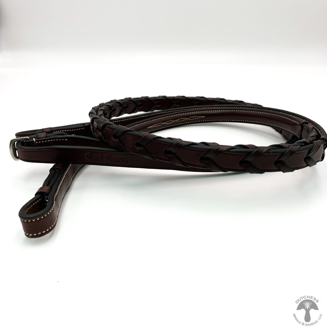 Red Barn Laced Reins 56