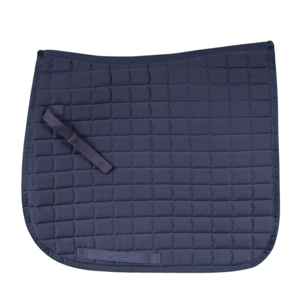 A saddle pad with a strap around it.