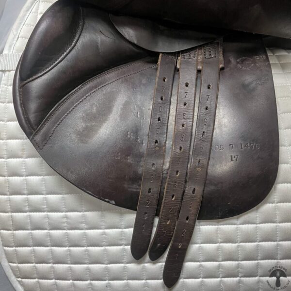 A close up of the seat on a horse