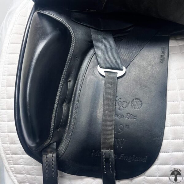 A close up of the seat on a horse