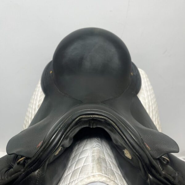 A view of the top part of a horse 's saddle.