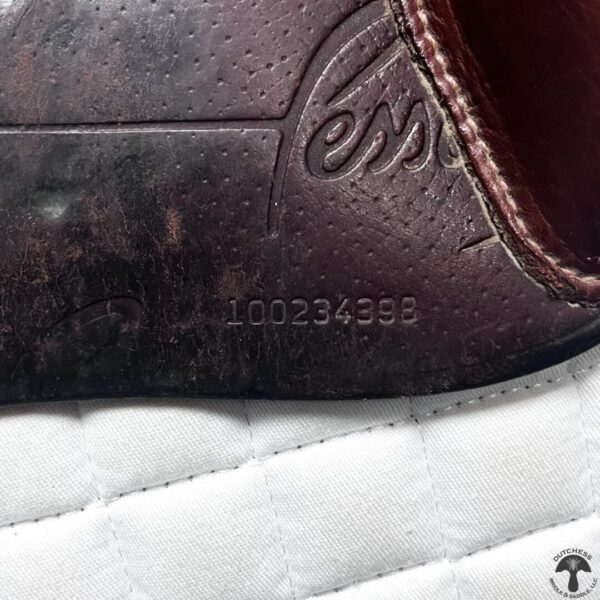 A close up of the shoe sole and leather