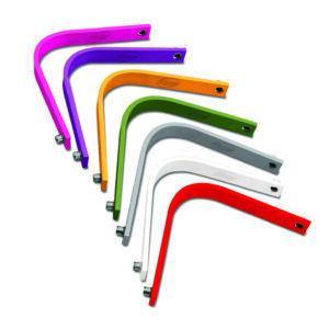 A group of six different colored handles.