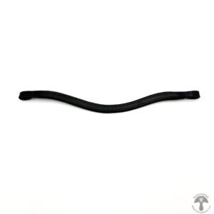 A black handle for a bicycle handlebar.