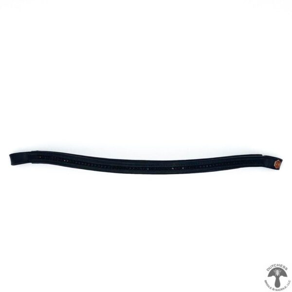 A black rubber band is bent to the side.