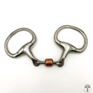 A pair of metal hooks with an orange bead on top.