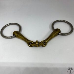 A close up of the front end of a horse bit