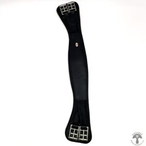 A black strap with white squares on it.