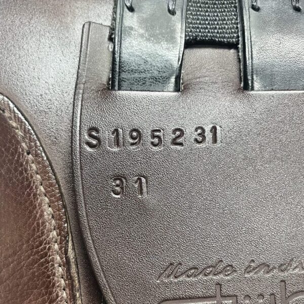 A close up of the tag on a shoe