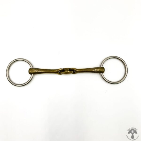 A close up of the front end of a horse bit