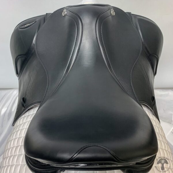 A close up of the seat on a motorcycle