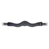 A black leather strap with two metal ends.