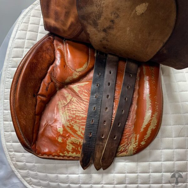 A close up of a bag on the ground