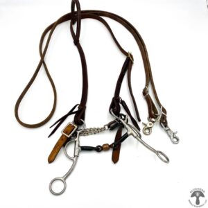 A bunch of different types of leashes on the ground