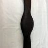 A black leather strap on a white background