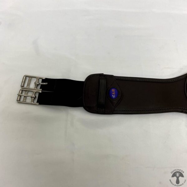 A close up of the strap on the wrist