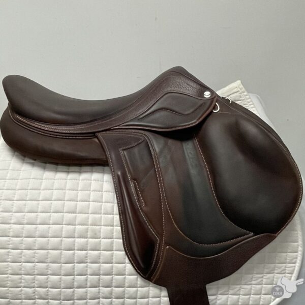 Devoucoux 18.5" M Chiberta Lab Monoflap Jump Saddle 2257 (with matching girth) - Image 2